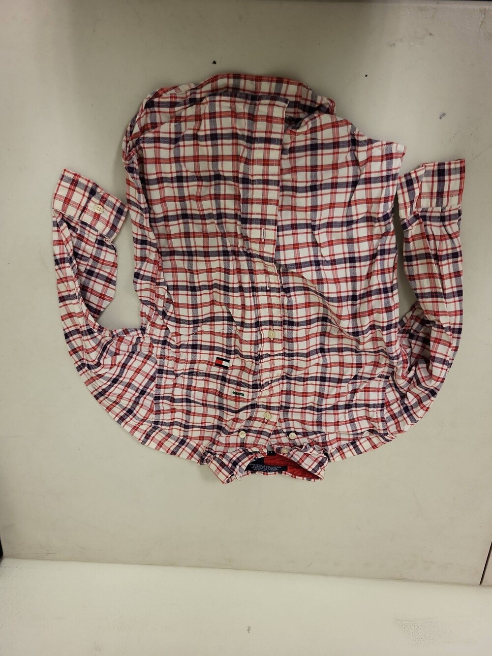 Tommy Hilfiger Shirt Womens Size 6 Plaid Button Up Long Sleeve Casual Top